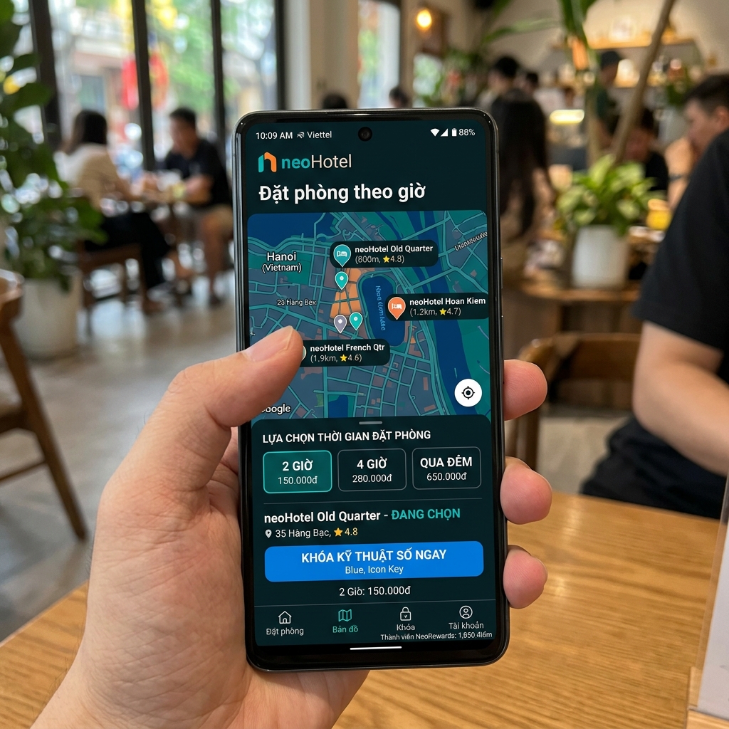 App đặt phòng nghỉ giờ cho khách thuê